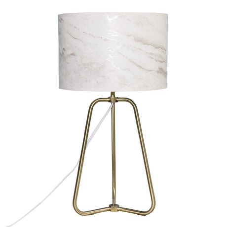 Optima Marble Lampshade Table Lamp - Bronze by Ashcroft Imports at Eve Furniture