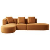 Orby Velvet Sectional Sofa Left Facing by Ashcroft Imports at Eve Furniture