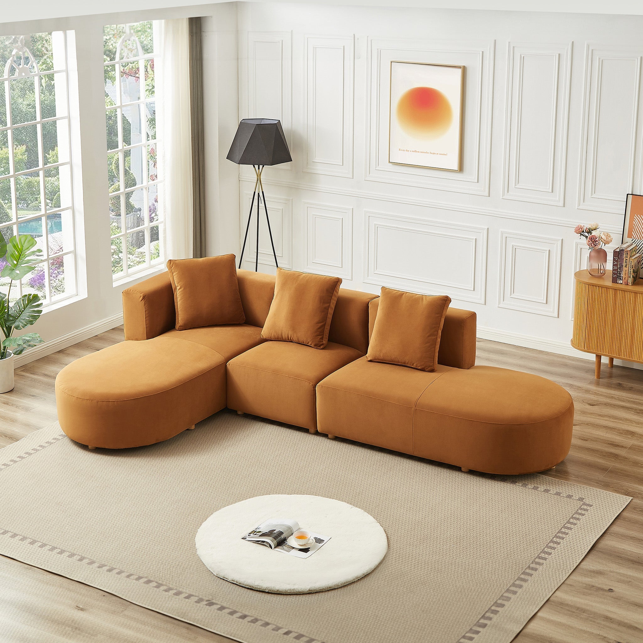 Ashcroft Furniture Orby Sectional Sofa - Thumbnail 4
