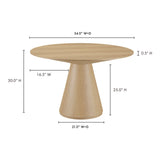 Otago Natural Round 54 Dining Table by Moe's Home at Eve Furniture