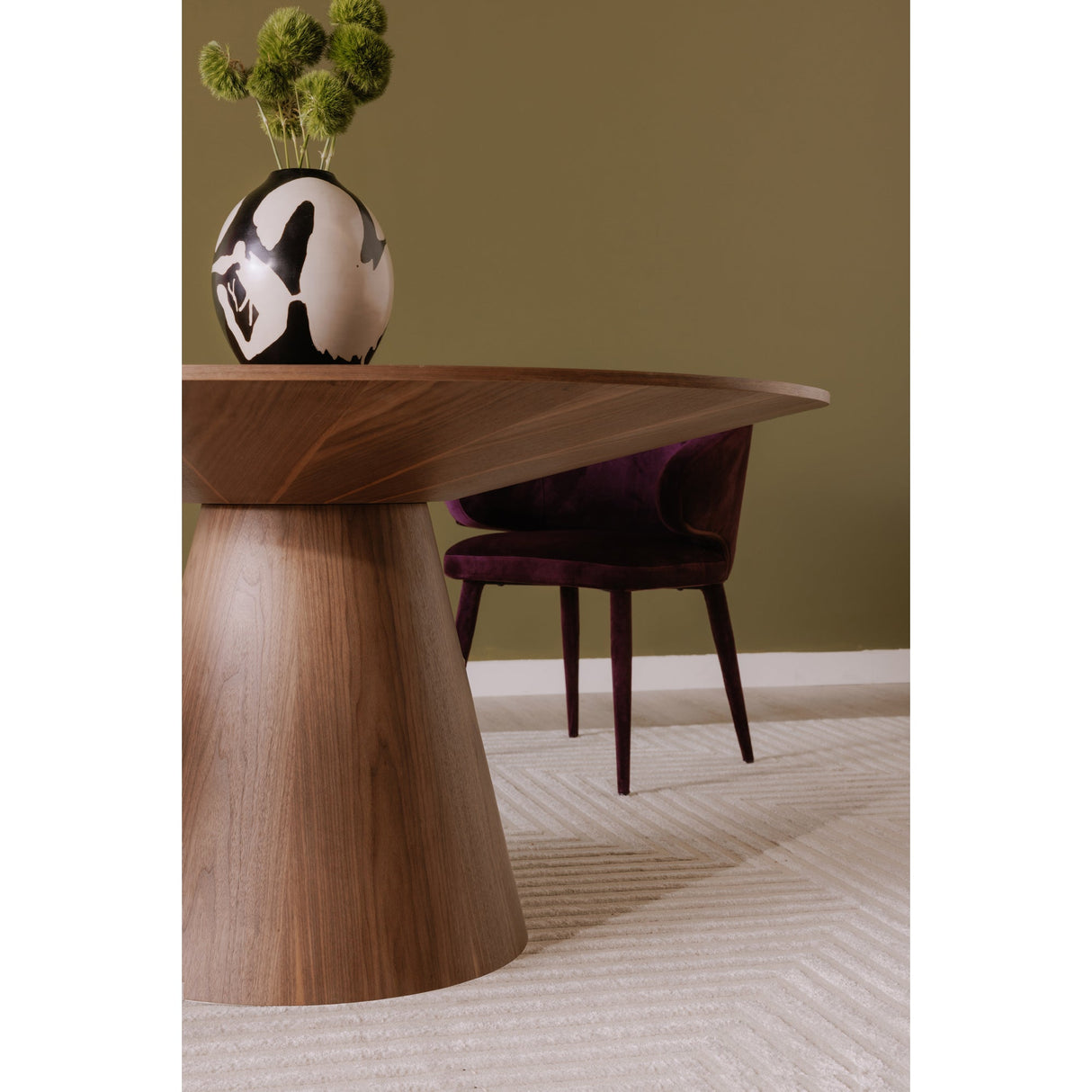 Otago Walnut Brown Round Dining Table by Moe's Home at Eve Furniture