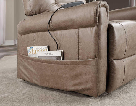 Ottawa Camel Power Lift Chair with Heat and Massage by Steve Silver at Eve Furniture