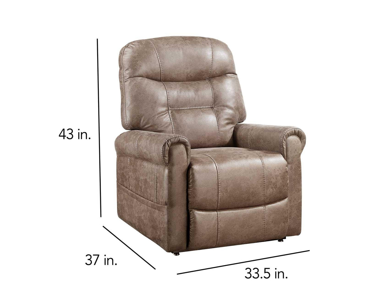 Ottawa Camel Power Lift Chair with Heat and Massage by Steve Silver at Eve Furniture