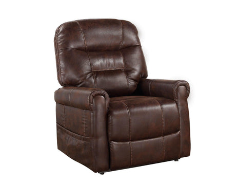 Ottawa Walnut Power Lift Chair with Heat and Massage by Steve Silver at Eve Furniture