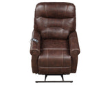 Ottawa Walnut Power Lift Chair with Heat and Massage by Steve Silver at Eve Furniture