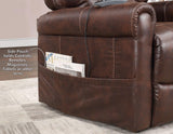 Ottawa Walnut Power Lift Chair with Heat and Massage by Steve Silver at Eve Furniture
