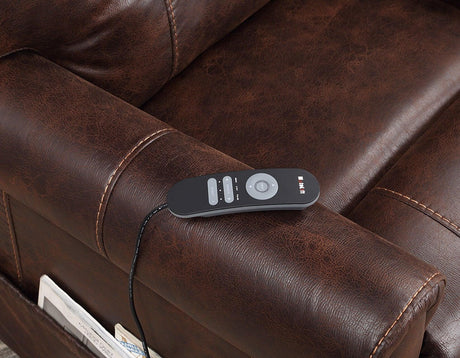 Ottawa Walnut Power Lift Chair with Heat and Massage by Steve Silver at Eve Furniture