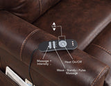 Ottawa Walnut Power Lift Chair with Heat and Massage by Steve Silver at Eve Furniture