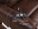 Ottawa Walnut Power Lift Chair with Heat and Massage by Steve Silver at Eve Furniture