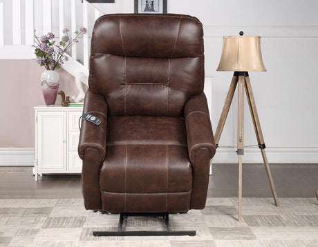Ottawa Walnut Power Lift Chair with Heat and Massage by Steve Silver at Eve Furniture