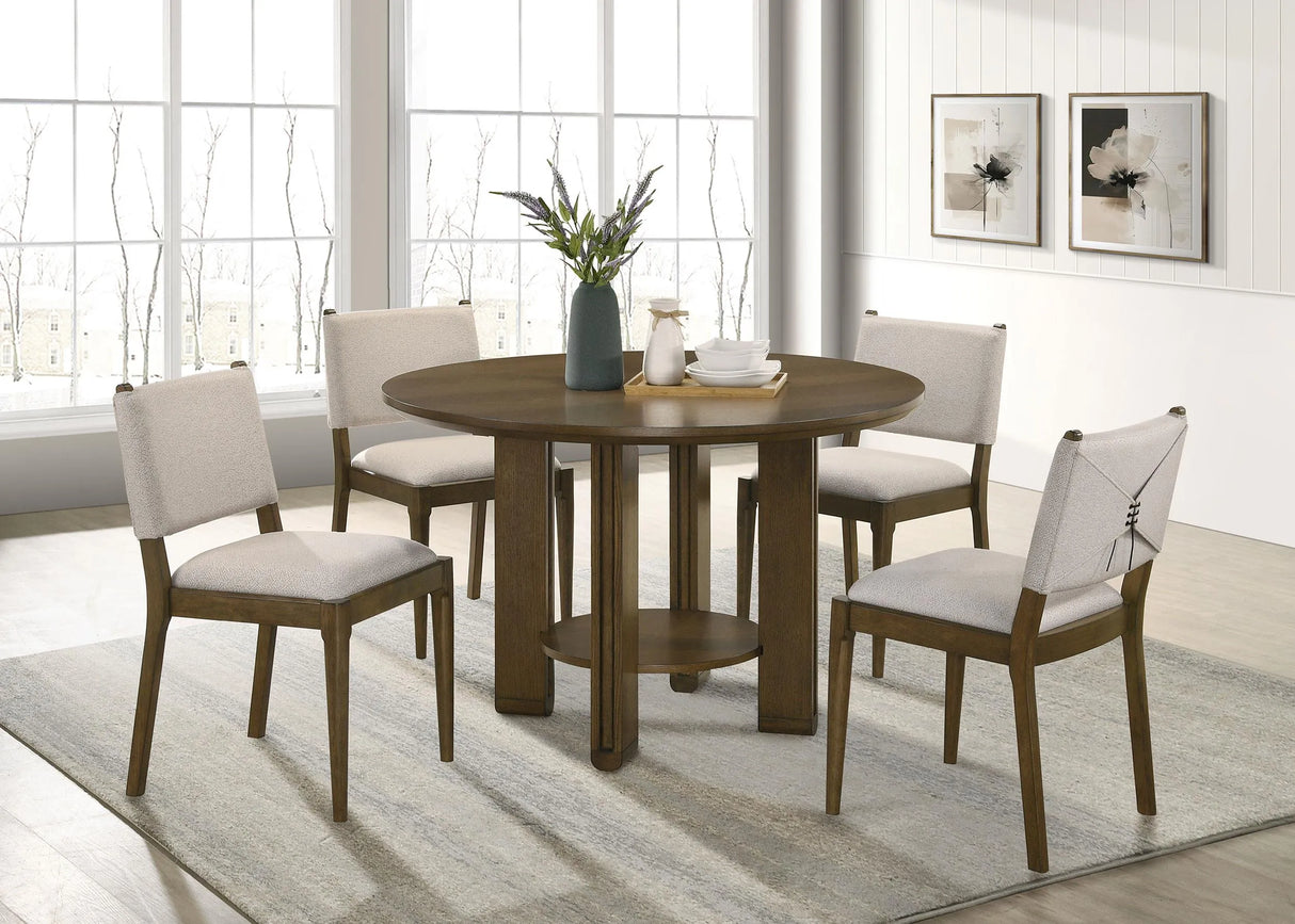 Ottowa Brown Upholstered Dining Side Chair, Set of 2 by Coaster at Eve Furniture