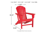 Sundown Treasure Red Adirondack Chair