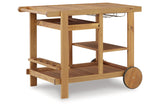 Kailani Light Brown Serving Cart