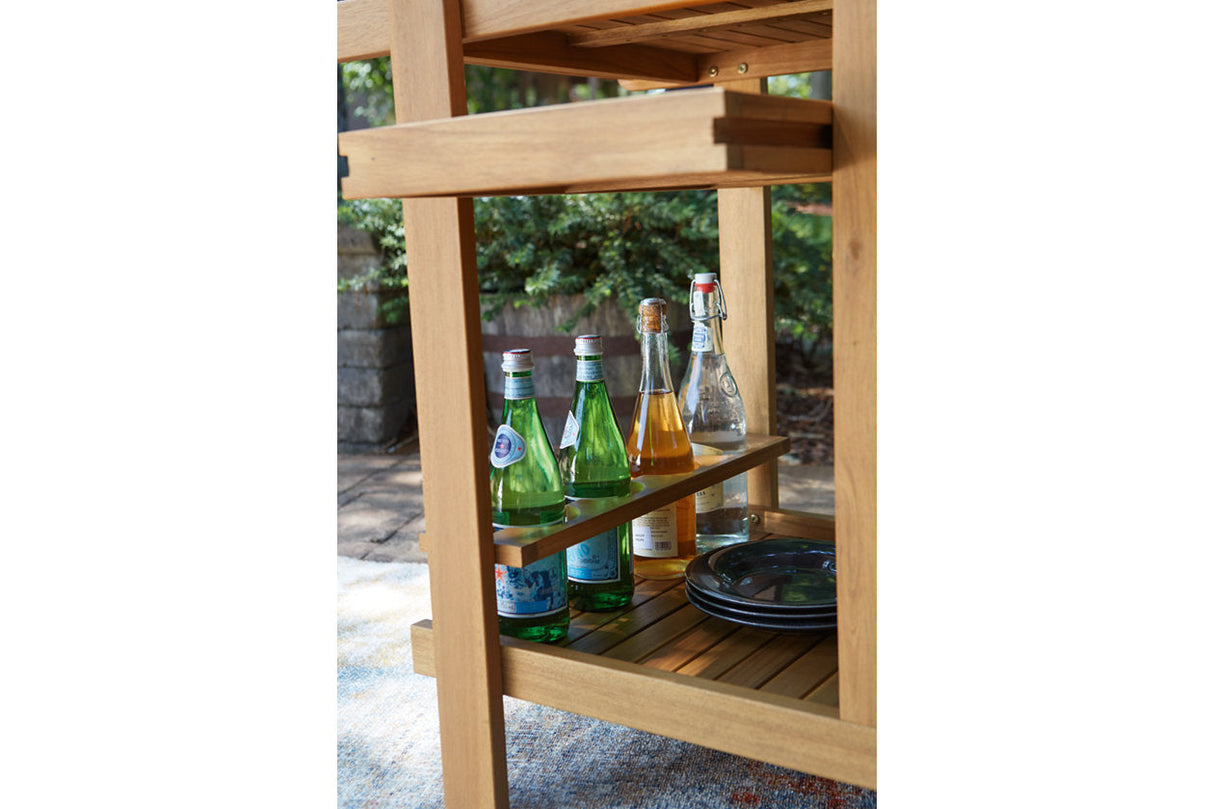 Kailani Light Brown Serving Cart