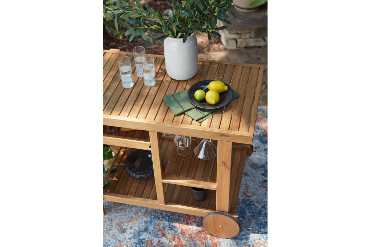 Kailani Light Brown Serving Cart