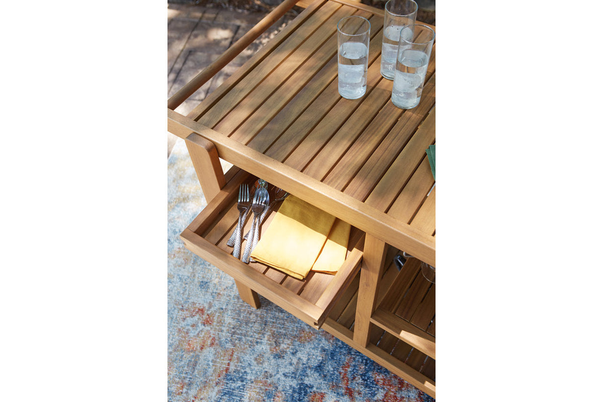 Kailani Light Brown Serving Cart