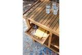 Kailani Light Brown Serving Cart