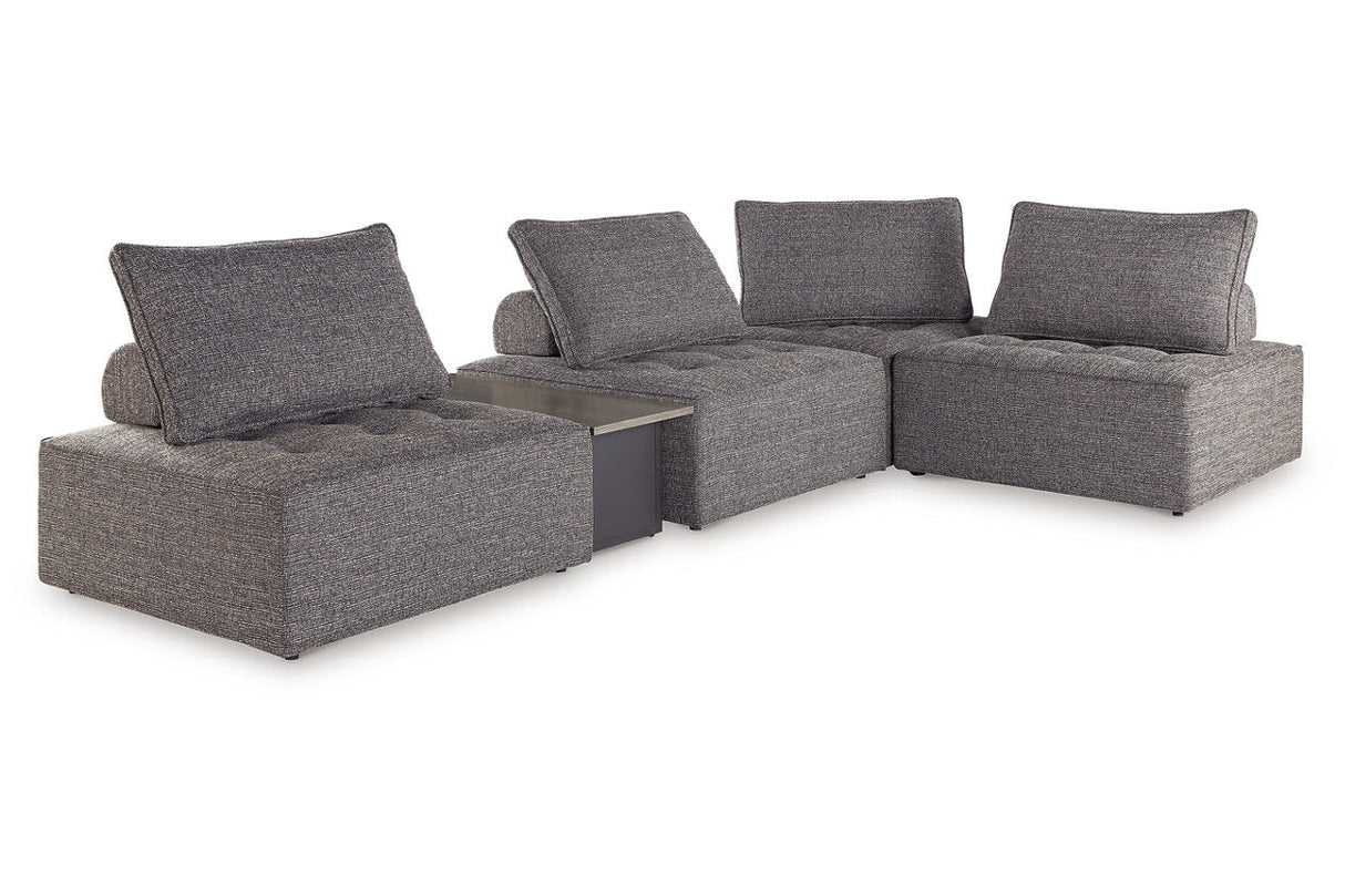 Bree Zee Brown 5-Piece Outdoor Sectional