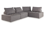 Bree Zee Brown 4-Piece Outdoor Sectional