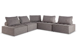 Bree Zee Brown 5-Piece Outdoor Modular Seating