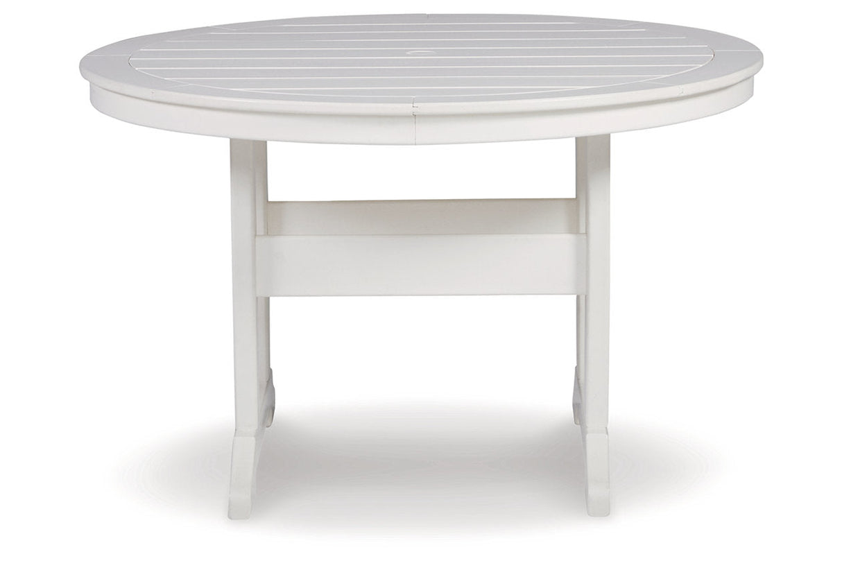 Crescent Luxe White Outdoor Dining Table