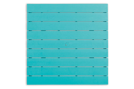 Eisely Turquoise/White Outdoor Counter Height Dining Table