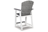 Transville Gray/White Outdoor Counter Height Barstool