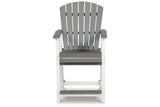 Transville Gray/White Outdoor Counter Height Barstool