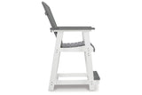 Transville Gray/White Outdoor Counter Height Barstool