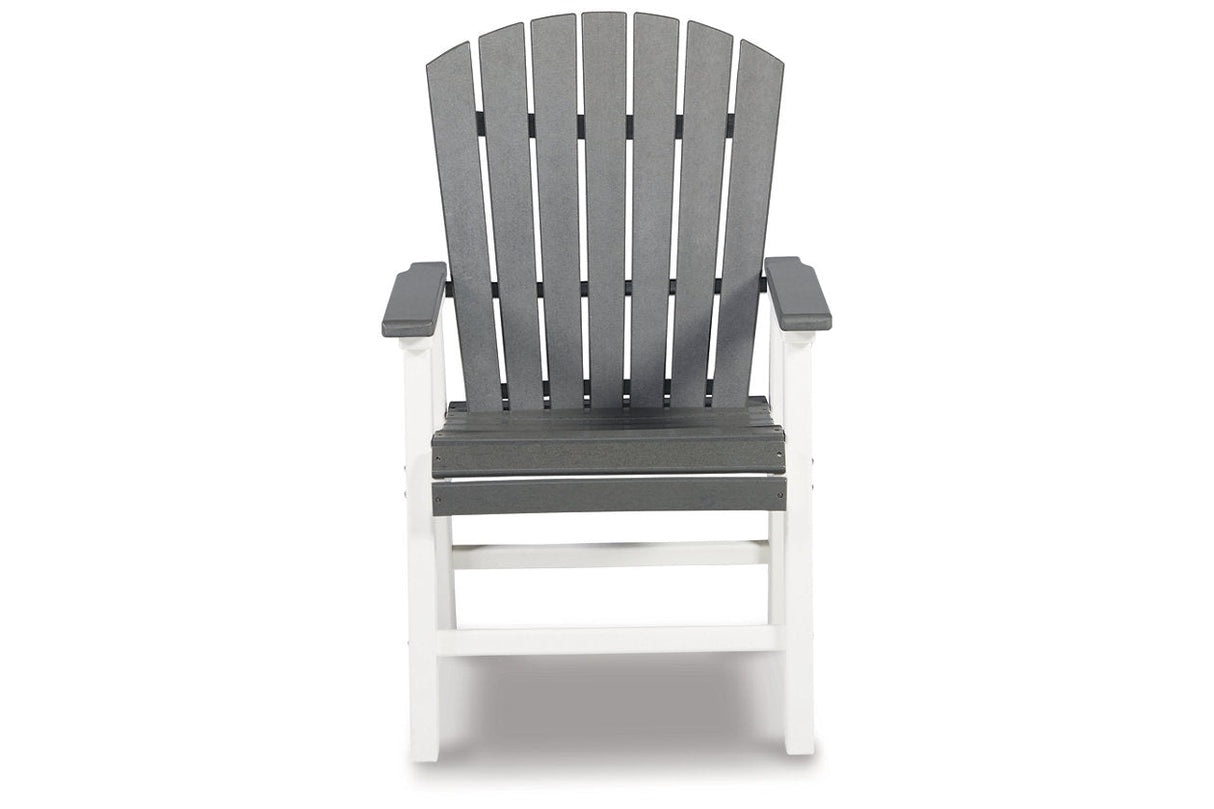 Transville Gray/White Outdoor Dining Arm Chair