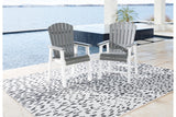 Transville Gray/White Outdoor Dining Arm Chair