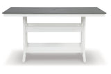 Transville Gray/White Outdoor Counter Height Dining Table