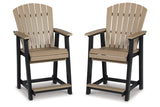 Fairen Trail Black/Driftwood Outdoor Counter Height Barstool