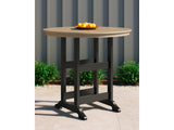 Fairen Trail Black/Driftwood Outdoor Bar Table by Ashley at Eve Furniture