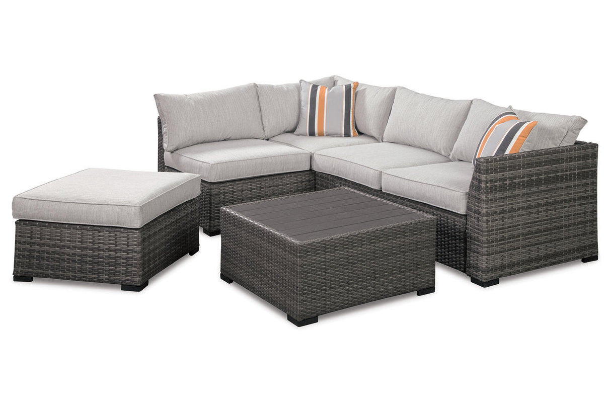 Cherry Point Gray 4-piece Outdoor Sectional Set