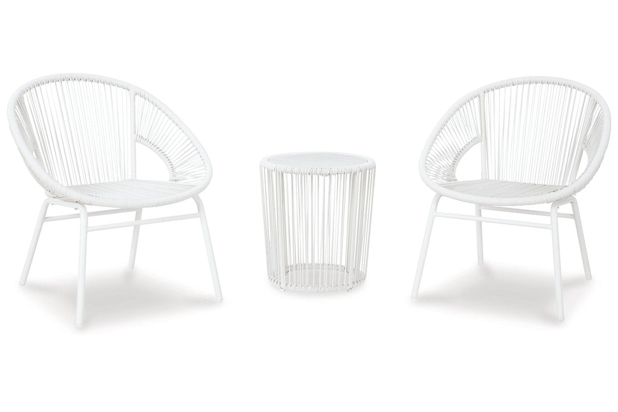 Mandarin Cape White Outdoor Table and Chairs