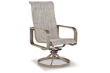 Beach Front Beige Sling Swivel Chair