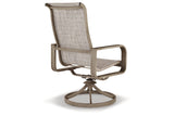 Beach Front Beige Sling Swivel Chair