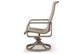 Beach Front Beige Sling Swivel Chair