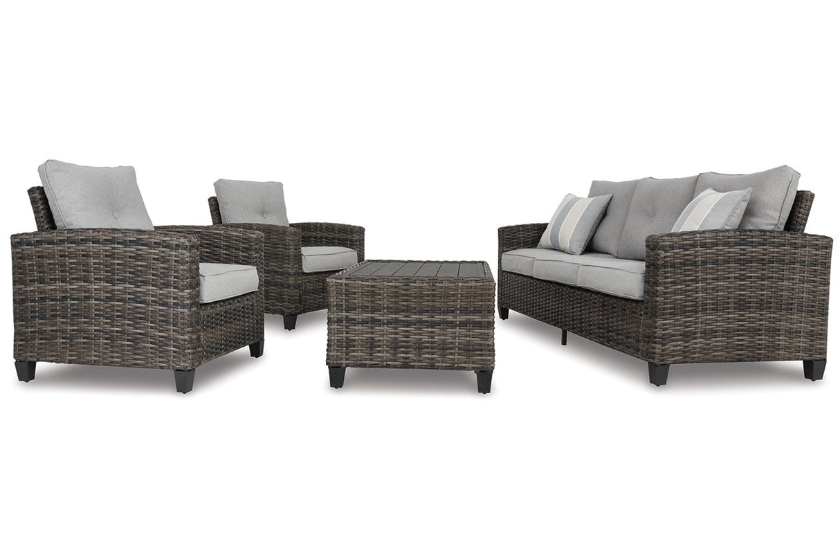 Cloverbrooke Gray 4-Piece Outdoor Conversation Set