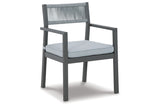 Eden Town Gray/Light Gray Arm Chair with Cushion