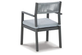 Eden Town Gray/Light Gray Arm Chair with Cushion