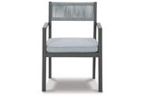 Eden Town Gray/Light Gray Arm Chair with Cushion