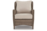 Clear Ridge Light Brown Lounge Chair with Cushion