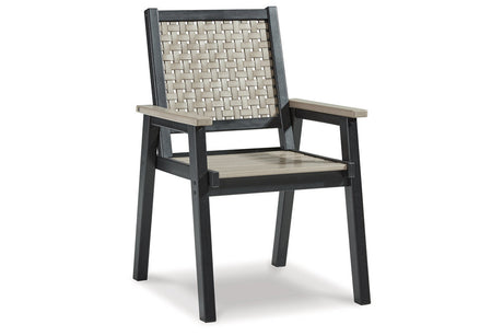 MOUNT VALLEY Driftwood/Black Arm Chair