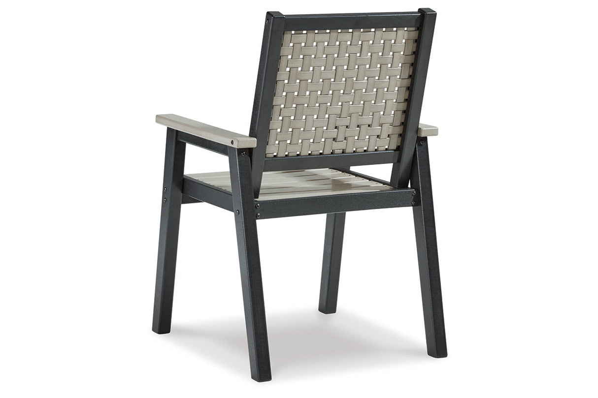 MOUNT VALLEY Driftwood/Black Arm Chair