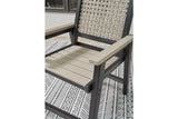 MOUNT VALLEY Driftwood/Black Arm Chair