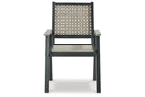 MOUNT VALLEY Driftwood/Black Arm Chair