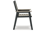 MOUNT VALLEY Driftwood/Black Arm Chair