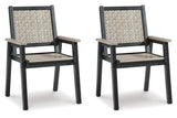 MOUNT VALLEY Driftwood/Black Arm Chair